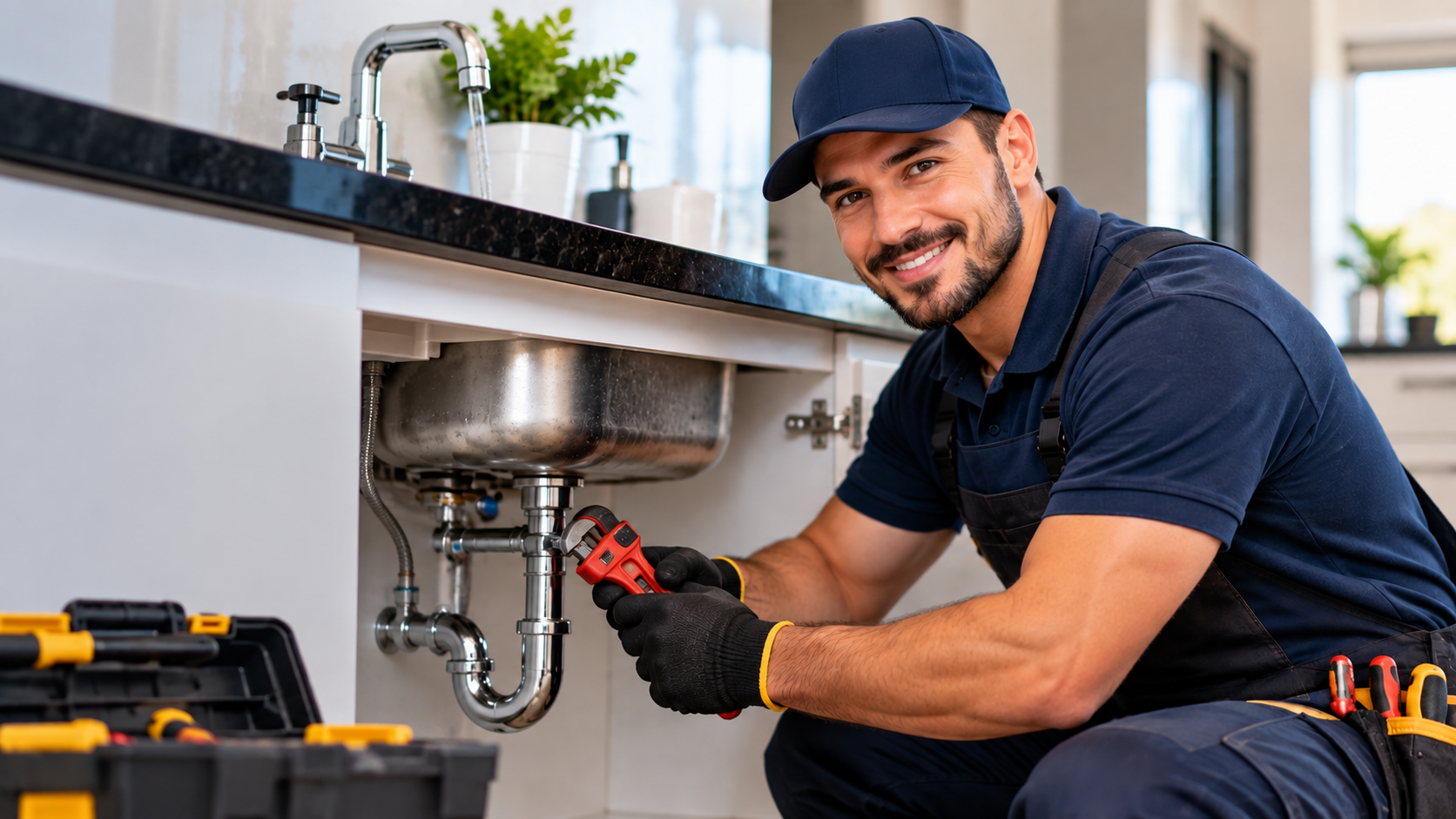 Encanador em Belo Horizonte realizando reparo hidráulico residencial